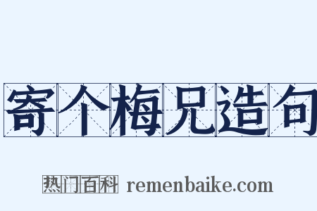 寄个梅兄造句是什么意思的图片